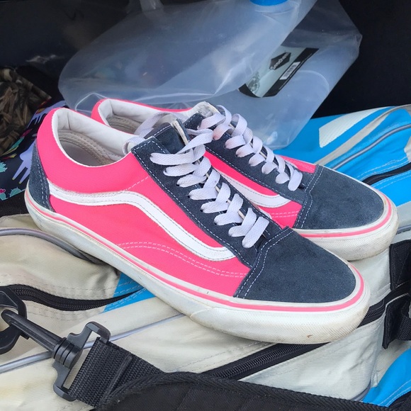 blue pink vans old skool